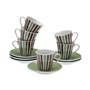 Lot de tasses avec soucoupes Versa Ligne Porcelaine