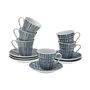 Lot de tasses avec soucoupes Versa Bleu Porcelaine