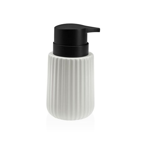 Distributeur de Savon Versa Blanc Céramique Bambou