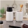 Distributeur de Savon Versa Blanc Céramique Bambou