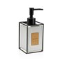 Distributeur de Savon Versa Blanc Noir Céramique Plastique 6 x 8 x 16 cm