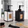 Distributeur de Savon Versa Noir Céramique Plastique 6 x 8 x 16 cm