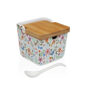 Sucrier Versa Céramique 8,8 x 8,5 x 8,8 cm Fleurs