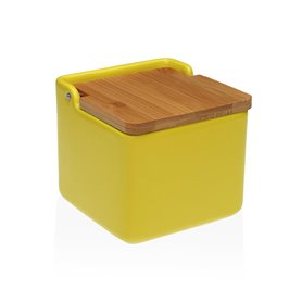 Salière avec couvercle Versa Jaune Céramique 12,2 x 11,5 x 12,2 cm