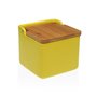 Salière avec couvercle Versa Jaune Céramique 12,2 x 11,5 x 12,2 cm