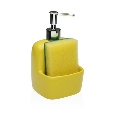 Distributeur de Savon Versa Jaune Céramique 9,4 x 17,8 x 10,5 cm