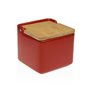 Salière avec couvercle Versa Rouge Céramique 12,2 x 11,5 x 12,2 cm