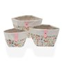 Set de basket Versa Textile Fleurs 14 x 14 x 14 cm