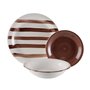 Assiettes Versa Ligia Marron 26,5 x 26,5 cm 18 Pièces