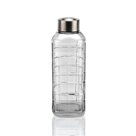 Bouteille d'eau Versa Transparent verre Aluminium 1 L 8,2 x 23,5 x 8,2 cm