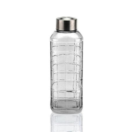 Bouteille d'eau Versa Transparent verre Aluminium 1 L 8,2 x 23,5 x 8,2 cm