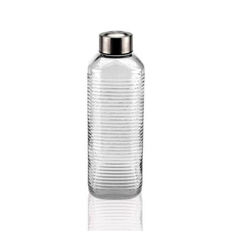 Bouteille d'eau Versa Transparent verre Aluminium 1 L 8,3 x 23,5 x 8,3 cm