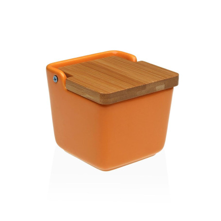 Salière avec couvercle Versa Orange Céramique 8,8 x 8,5 x 8,8 cm