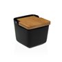 Salière avec couvercle Versa Noir Céramique 8,8 x 8,5 x 8,8 cm