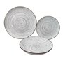 Assiettes Versa Lua Gris Porcelaine 18 Pièces
