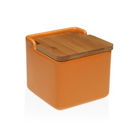 Salière avec couvercle Versa Orange Céramique 12,2 x 11,5 x 12,2 cm