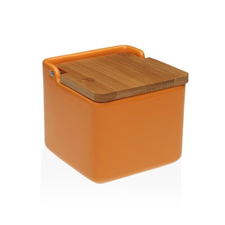 Salière avec couvercle Versa Orange Céramique 12,2 x 11,5 x 12,2 cm