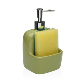 Distributeur de Savon Versa Vert Céramique 9,4 x 17,8 x 10,5 cm