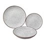 Assiettes Versa Lua Gris Porcelaine 18 Pièces