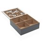 Boîte pour infusions Versa Bois MDF 20 x 7 x 20 cm Fleurs