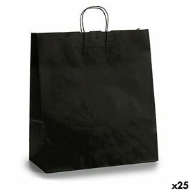 Sac en papier Noir 16 x 57,5 x 46 cm (25 Unités)