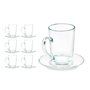 Tasse avec sous-tasse Transparent verre 200 ml (6 Unités)