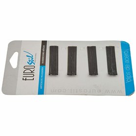 Pinces à cheveux Eurostil 24 Clips 50 mm Noir (24 pcs)