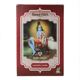 Coloration Semi-permanente Henna Radhe Shyam 001320001 Marron acajou (100 g)