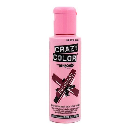 Couleur Semi-permanente Burgundy Crazy Color Nº 61 (100 ml)