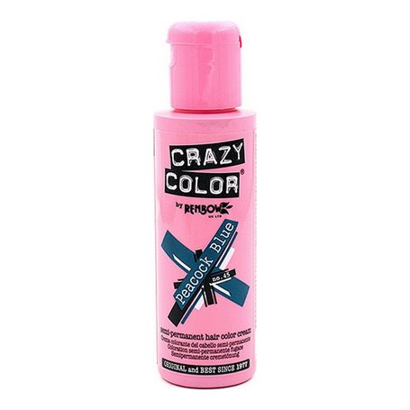 Couleur Semi-permanente Peacock Blue Crazy Color Nº 45 (100 ml)