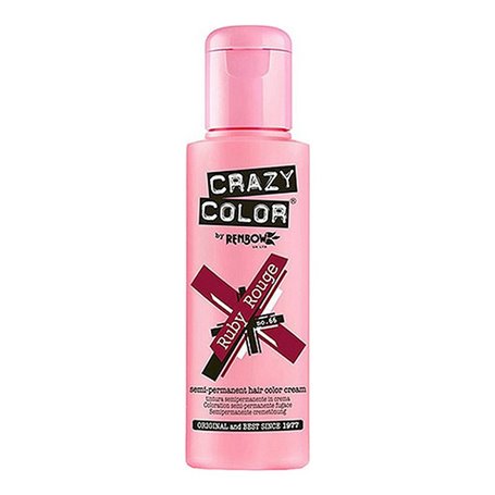 Couleur Semi-permanente Ruby Rouge Crazy Color Nº 66 (100 ml)