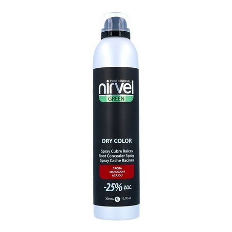 Spray Correcteur de Racines et Cheveux Blancs Green Dry Color Nirvel Green Dry Acajou (300 ml)