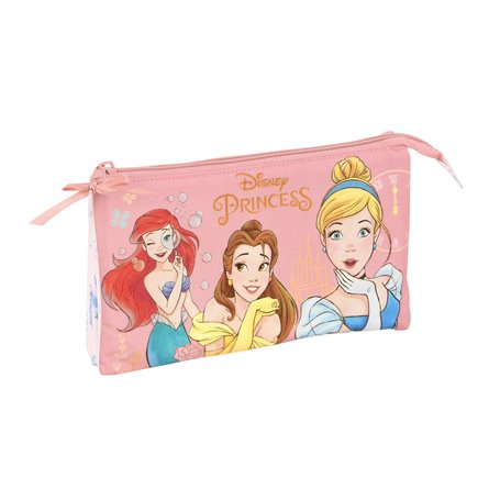 Trousse Fourre-Tout Triple Princesses Disney Dream it Rose 22 x 12 x 3 cm