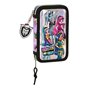 Plumier double Monster High Best boos Lila 12.5 x 19.5 x 4 cm (28 Pièces)