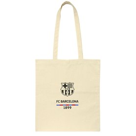 Sac F.C. Barcelona Beige Coton