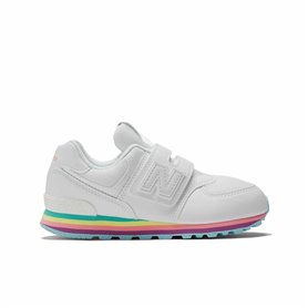 Chaussures de Sport pour Enfants New Balance 574 Core Hook Loop Blanc