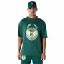 T-shirt à manches courtes homme New Era NBA PANEL OS Milwaukee Bucks Vert clair