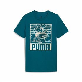 T shirt à manches courtes Enfant Puma Ess+ Mid 90S Graphic Bleu