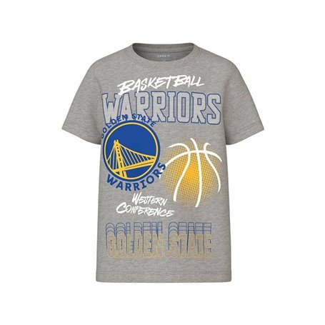 T shirt à manches courtes Enfant Name It mjyg Nba Box Ous Gris clair