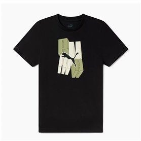 T shirt à manches courtes Enfant Puma Essentials+ Graphic Noir