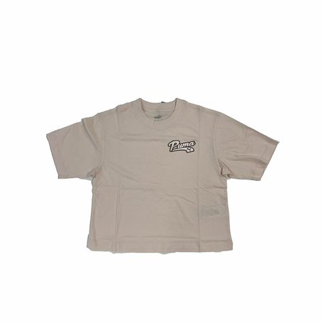 T-shirt à manches courtes femme Puma Puma Script Beige
