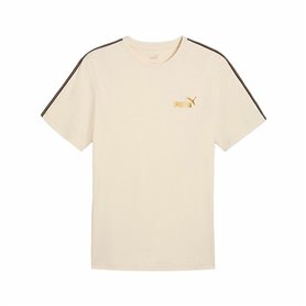 T-shirt à manches courtes homme Puma Ess Tape Minimal Gold Beige