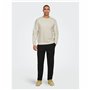 Sweat sans capuche homme Only & Sons Onsdan Unshed Reg Crew Neck Blanc