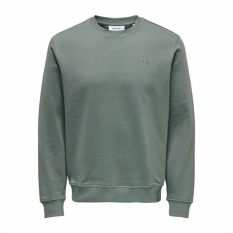 Sweat sans capuche homme Only & Sons Onsdan Unshed Reg Crew Neck Vert foncé