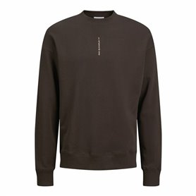 Sweat sans capuche homme Jack & Jones Jjmicah Neck Mulch Marron