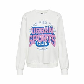 Sweat sans capuche femme Only Onlkimmie Blanc
