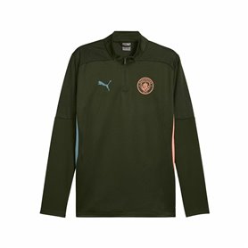 Sweat-shirt d'Entraînement pour Adultes Puma Manchester City 24/25 Training Olive