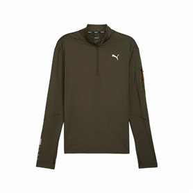 Sweat sans capuche homme Puma Flex 1/4 Zip Vert foncé