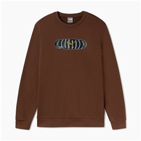 Sweat sans capuche homme Puma Essentials+ Graphic Crew Fl Hombre Marron
