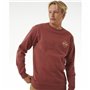 Sweat sans capuche homme Rip Curl Stapler Crew Marron